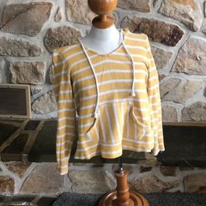 Yellow and white sweatshirt